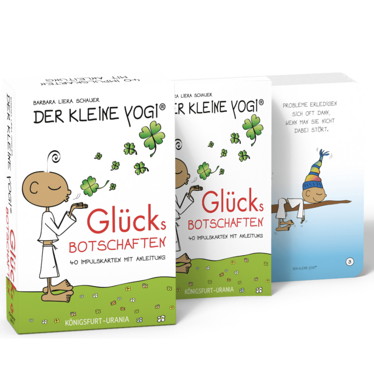 Der Kleine Yogi. Glücksbotschaften - Set mit Booklet und 40 Impulskarten - aromazauberei
