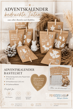 Adventskalender bedruckte Tüten - aromazauberei