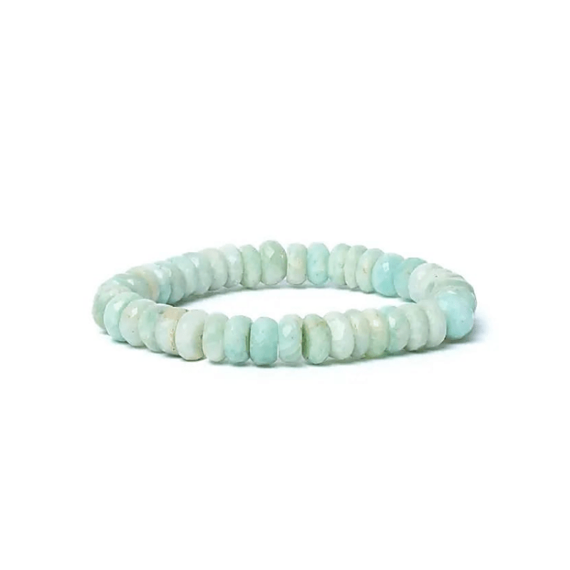Amazonit Armband – Facettiert, AA - Qualität, elastisch (Ø 8 mm) - aromazauberei