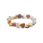 Amazonit Armband mit Herzen | Elastisch | Heilstein Schmuck - aromazauberei