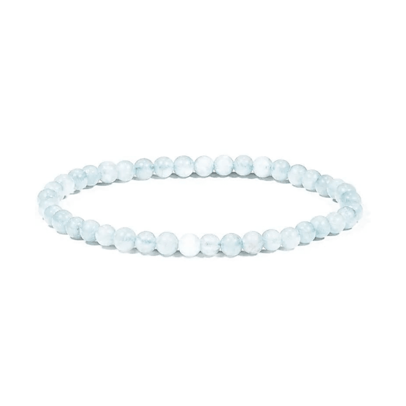 Aquamarin Armband – Echte Aquamarin - Perlen, 4 mm - aromazauberei