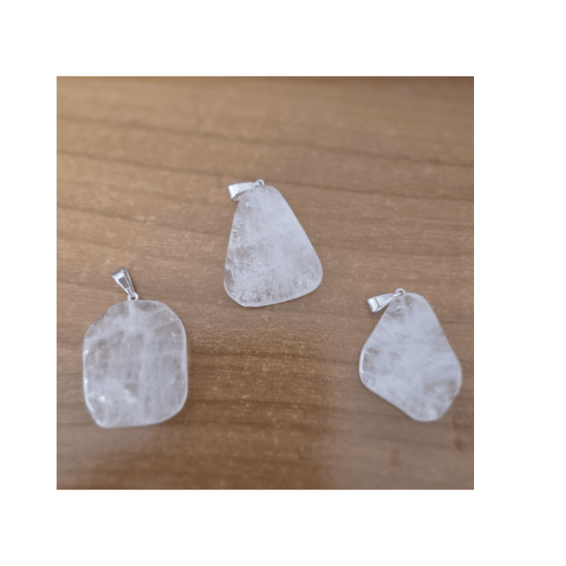 Bergkristall Edelstein Anhänger Fantasieform - ±3 cm - aromazauberei