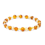 Bernstein & Citrin Armband – Warme Heilstein - Kombination - aromazauberei