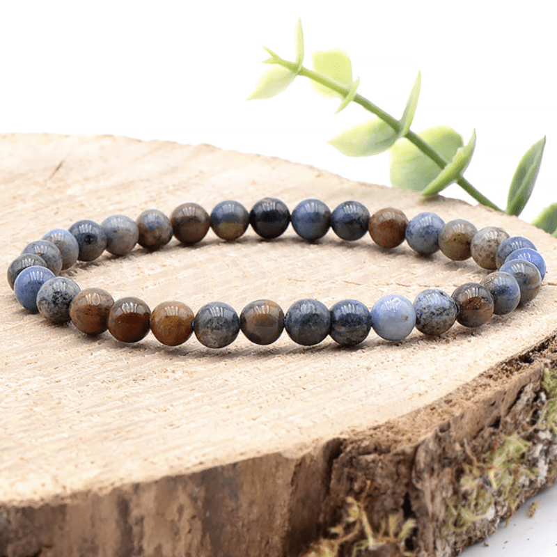 Dumortierit Armband – Kugelform, AA - Qualität, elastisch - aromazauberei