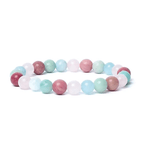 Edelstein Armband AA - Qualität – Aquamarin, Rosenquarz, Amazonit & Thulit - aromazauberei