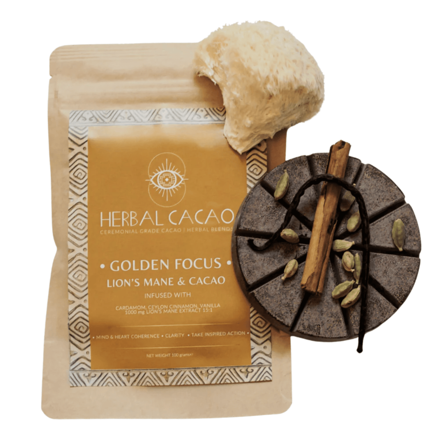 Golden Focus - Kräuter Kakao Mischung - aromazauberei