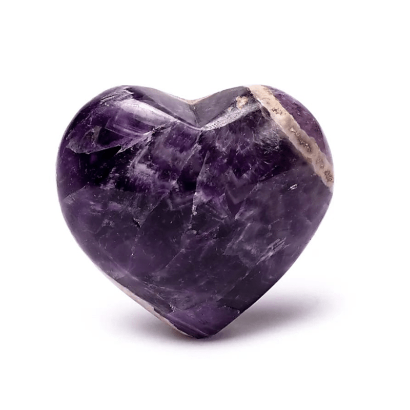 Handschmeichler Herz Amethyst | Sorgenstein ±3,5–4 cm - aromazauberei