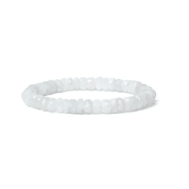 Mondstein Armband Regenbogen | Facettiert AA - Qualität | Elastisch - aromazauberei