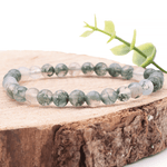 Moosachat Armband – Kugelform, AA+ - Qualität, elastisch - aromazauberei
