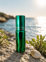 Roll-on Flasche 5ml Metallic – Blau, Grün & Gold | aromazauberei - aromazauberei