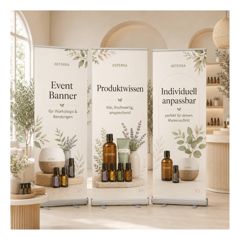 Roll-up Banner für Aromaberaterinnen & Aromaberater - aromazauberei