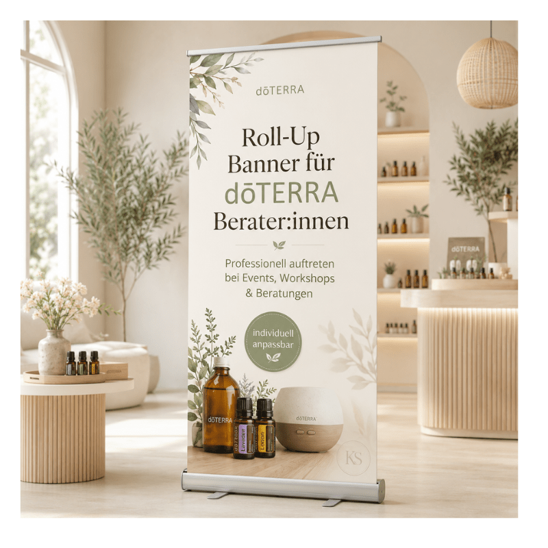 Roll-up Banner für Aromaberaterinnen & Aromaberater - aromazauberei