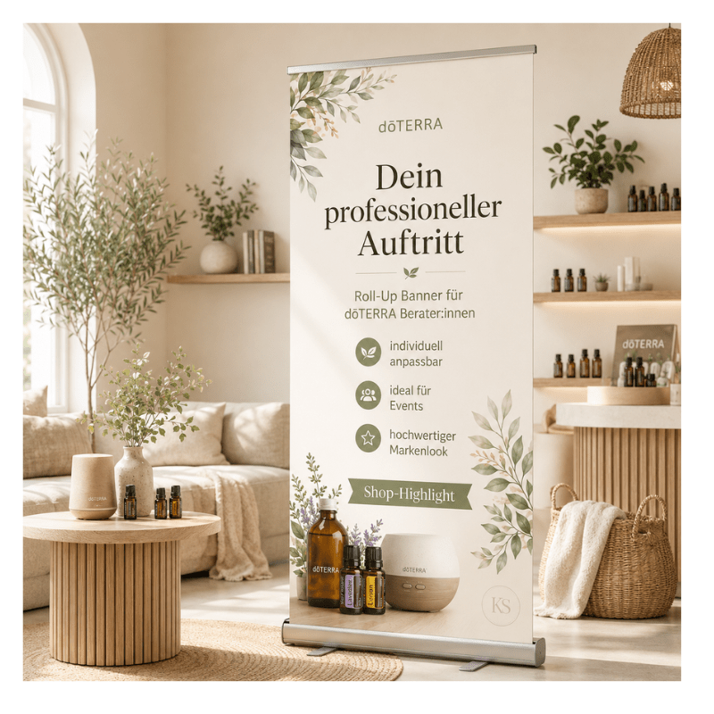 Roll-up Banner für Aromaberaterinnen & Aromaberater - aromazauberei