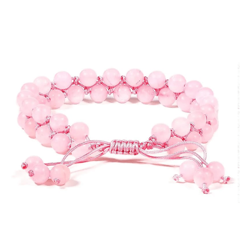 Rosenquarz Armband doppelreihig – Liebe & Sanftheit pur - aromazauberei