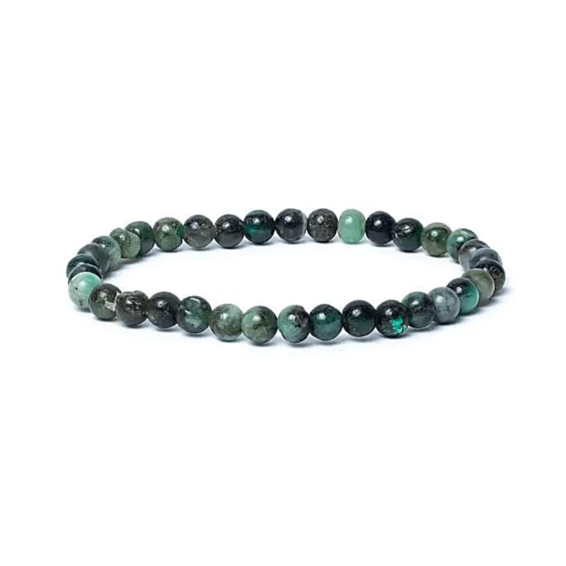 Smaragd Armband – Echte Smaragdperlen, AA - Qualität, 6 mm - aromazauberei
