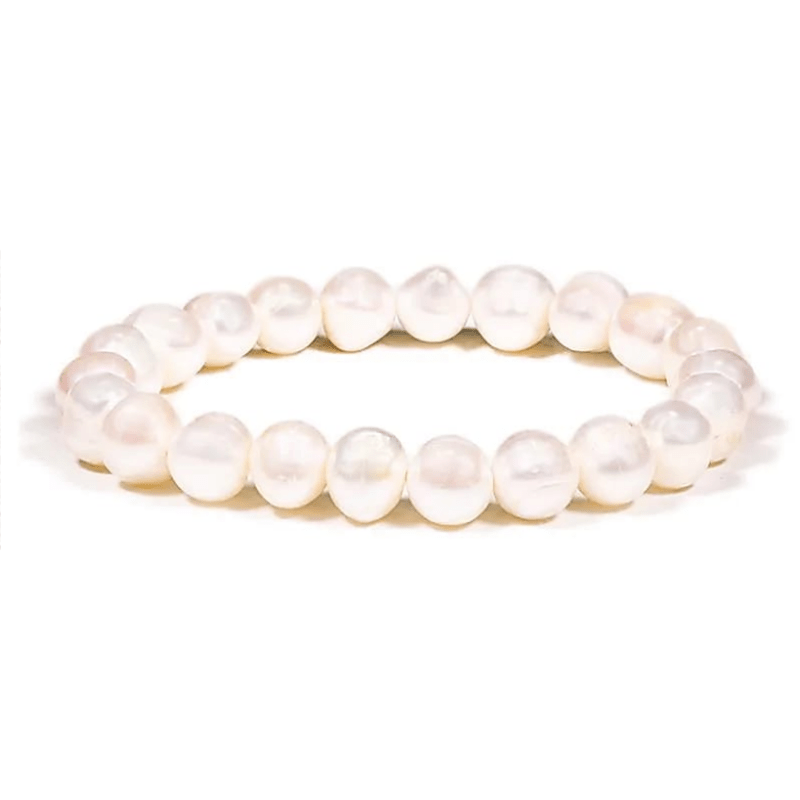 Süßwasserperlen Armband | Elastisch | Natürlicher Perlenschmuck - aromazauberei